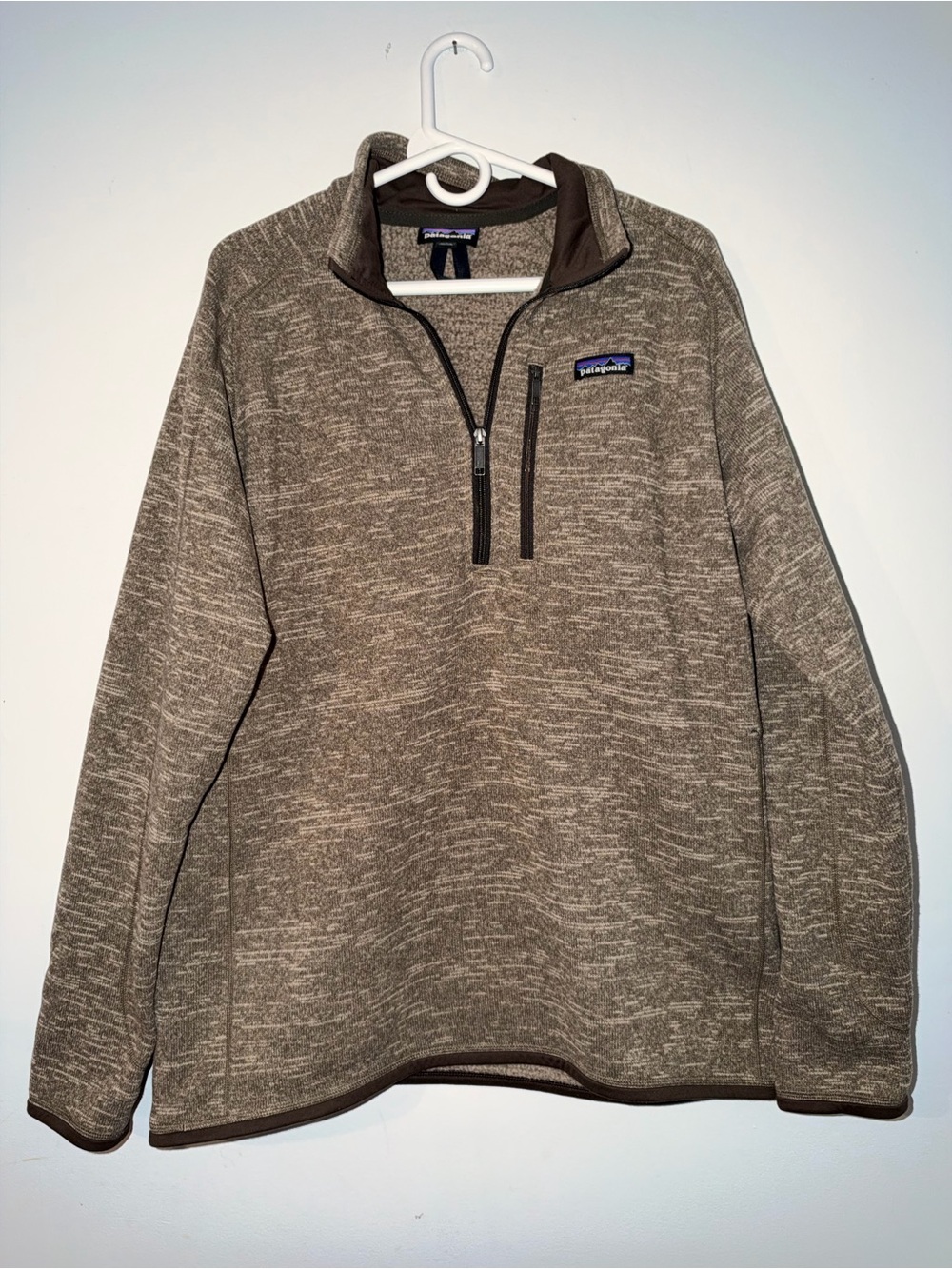 Patagonia Men’s Quarter-Zip Pullover - Olive Heather Brown